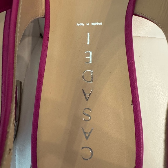 NWT. Casadei Fuchsia Women's Flats. Leather. Made in Italy. Size 6 - Picture 9 of 11